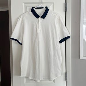Five Four White and Navy Polo